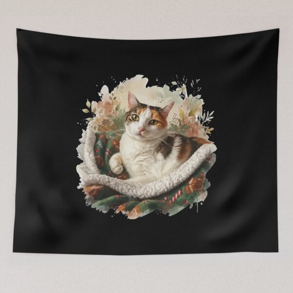 Item preview, Calico Cat Cozy Blanket Watercolor Art designed and sold by SoyLamderma.