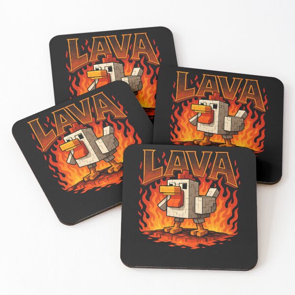 Item preview, Lava Chicken Pixel Game Character designed and sold by FanZy Store.