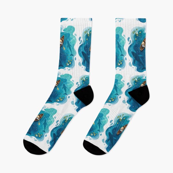 Item preview, Whales and Lilies in Azure Waters designed and sold by Pure Craft.