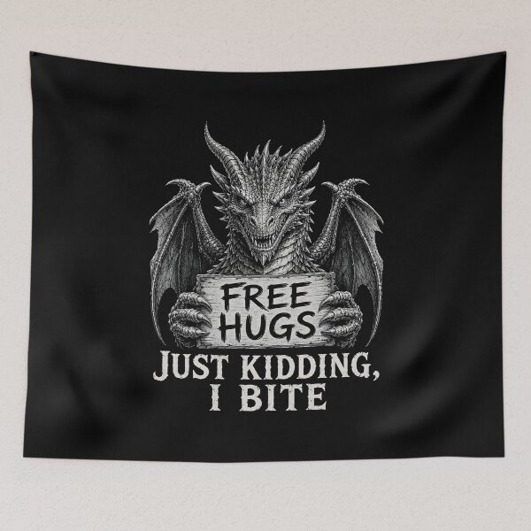 Item preview, Free Hugs Just Kidding I Bite designed and sold by a-turner-paint.