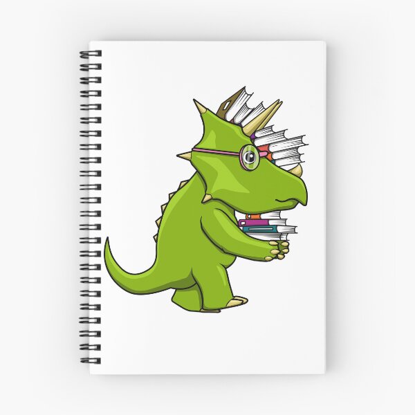 Item preview, Dinosaur Triceratops with Books designed and sold by Jaudaux Designs.