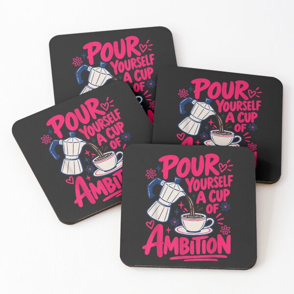 Item preview, Pour Yourself A Cup Of Ambition Retro Coffee designed and sold by GiftsProShop.