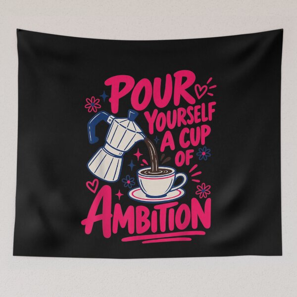 Item preview, Pour Yourself A Cup Of Ambition Retro Coffee designed and sold by GiftsProShop.
