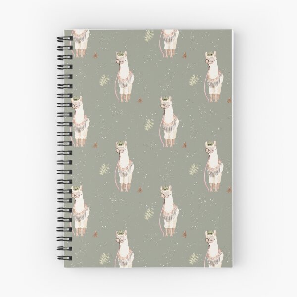 Item preview, Cool Watercolor Llama in Hat and Glasses Sage Green Pattern designed and sold by svitlaarty.