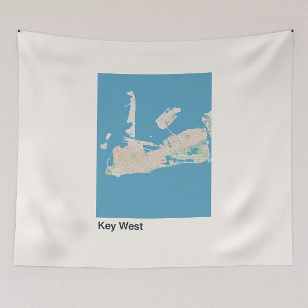 Item preview, Key West Minimalistic Map Art designed and sold by MapsNerd.