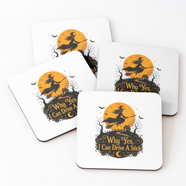 Item preview, Witch Driving A Stick Halloween Full Moon designed and sold by felixpalette.