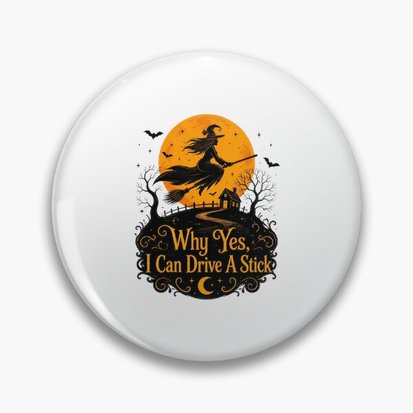 Item preview, Witch Driving A Stick Halloween Full Moon designed and sold by felixpalette.