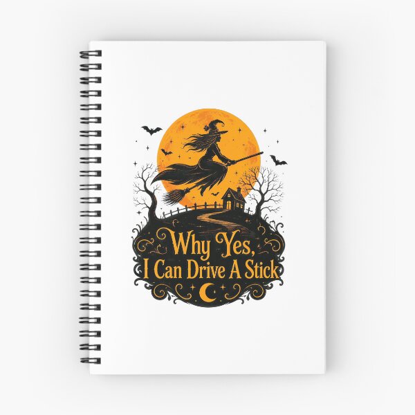 Item preview, Witch Driving A Stick Halloween Full Moon designed and sold by felixpalette.