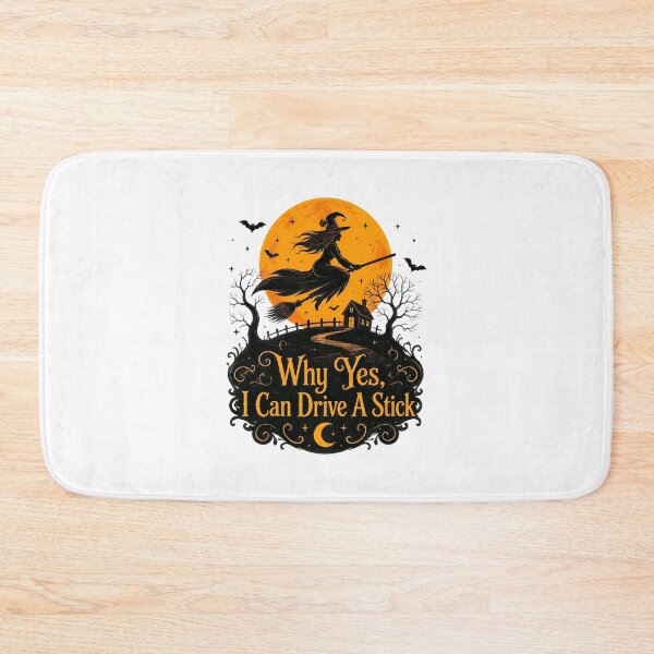 Item preview, Witch Driving A Stick Halloween Full Moon designed and sold by felixpalette.