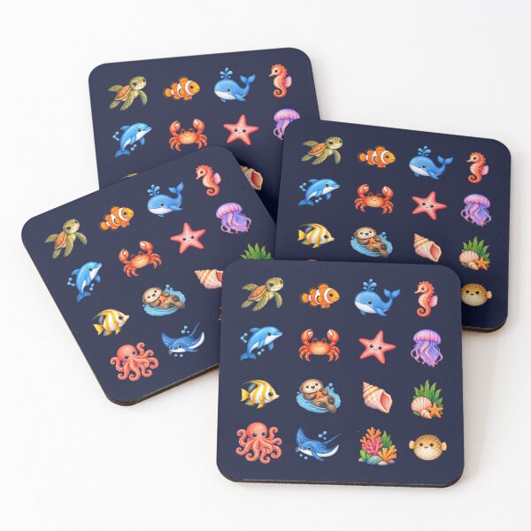 Item preview, Cute Sea Animals Cliparts designed and sold by Festive Bug.
