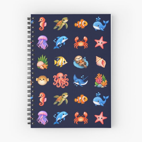 Item preview, Cute Sea Animals Cliparts designed and sold by Festive Bug.