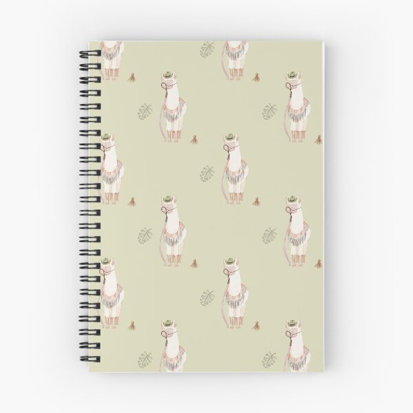 Item preview, Cool Watercolor Llama in Hat and Glasses Light Olive Pattern designed and sold by svitlaarty.