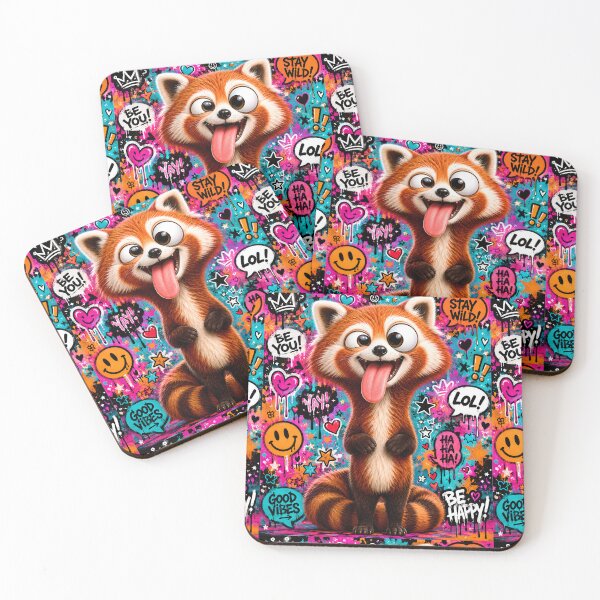 Item preview, Goofy Red Panda Pop Art Explosion designed and sold by Pure Craft.