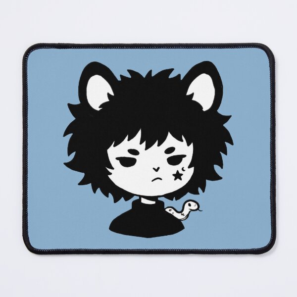 Item preview, Moody Goth Bear Boy with Pet Snake Doodle designed and sold by BitDoodle.