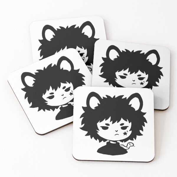 Item preview, Moody Goth Bear Boy with Pet Snake Doodle designed and sold by BitDoodle.