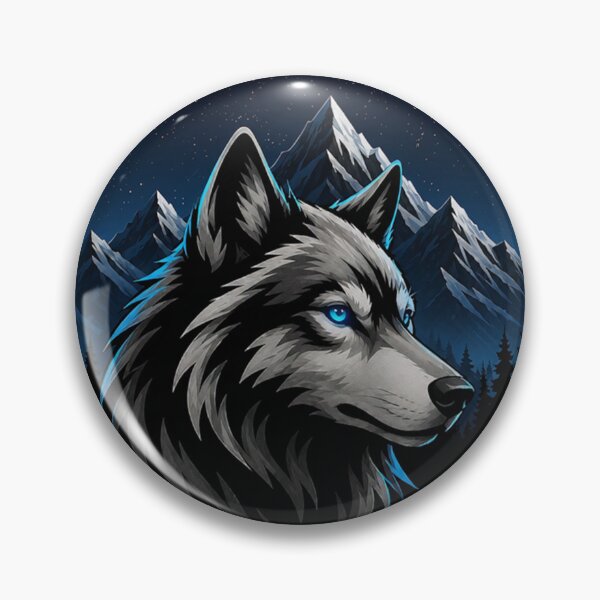 Item preview, Blue Aurora Wolf – Spirit of the Mountains designed and sold by LosthopeCreations.