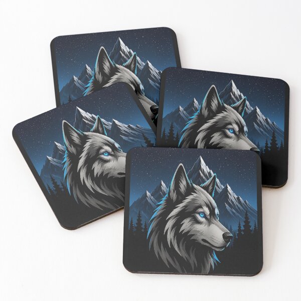 Item preview, Blue Aurora Wolf – Spirit of the Mountains designed and sold by LosthopeCreations.