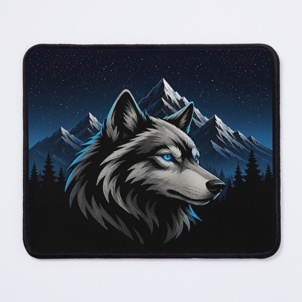 Item preview, Blue Aurora Wolf – Spirit of the Mountains designed and sold by LosthopeCreations.