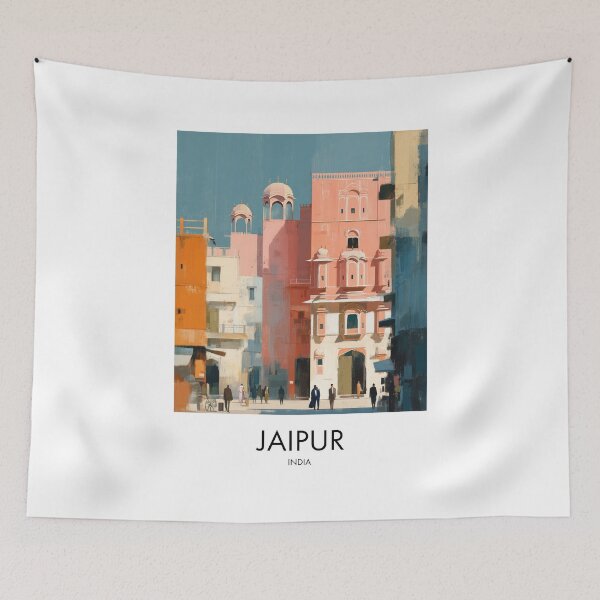 Item preview, Jaipur Pink City, Rajasthan Palace Decor designed and sold by MarkedArtPrints.