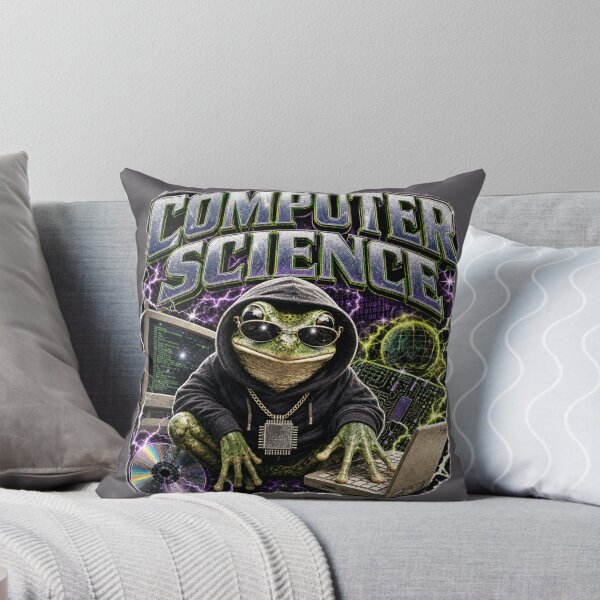 Item preview, Computer Science Frog Vintage 90s Bootleg T-Shirt | Funny CS Major CPU Chain Cyberpunk Hacker Toad Gift designed and sold by illeN-Art-World.