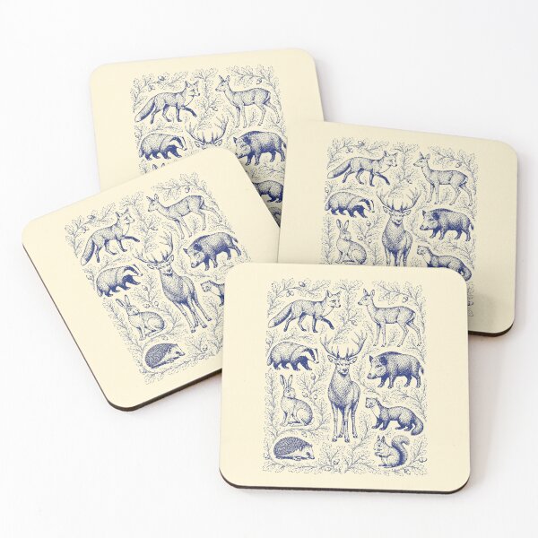 Item preview, British Woodland Mammals Vintage Art designed and sold by 89shirts.