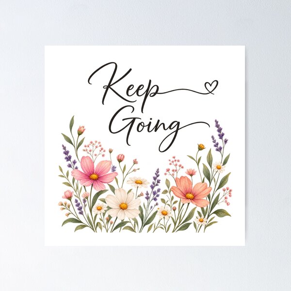 Item preview, Keep Going Floral Notebook - Watercolor Wildflower Journal designed and sold by Butterfly  Effect.