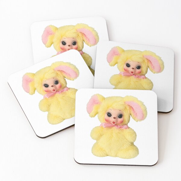 Item preview, Vintage Yellow Bunny Plush designed and sold by Vintagekitch.