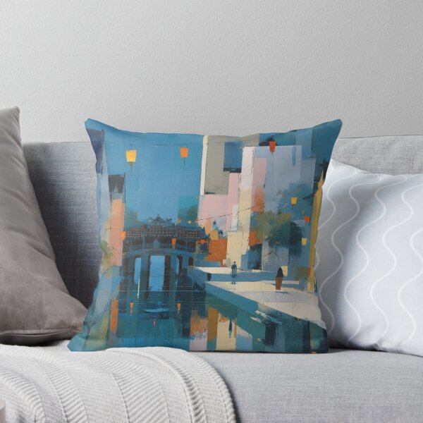 Item preview, Hoi An Canal, Lantern Town Decor designed and sold by MarkedArtPrints.