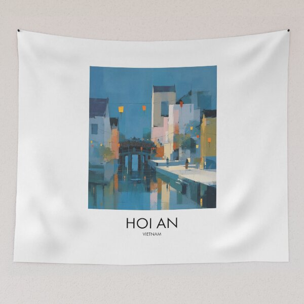 Item preview, Hoi An Canal, Lantern Town Decor designed and sold by MarkedArtPrints.