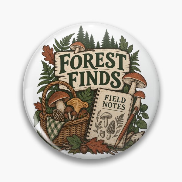 Item preview, Forest Finds Field Notes Mushroom Foraging T-Shirt designed and sold by Bold Habit Co..