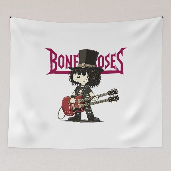 Item preview, Cute Cartoon Dog Rocker Top Hat Double Neck Guitar Player designed and sold by Aulianarrt.