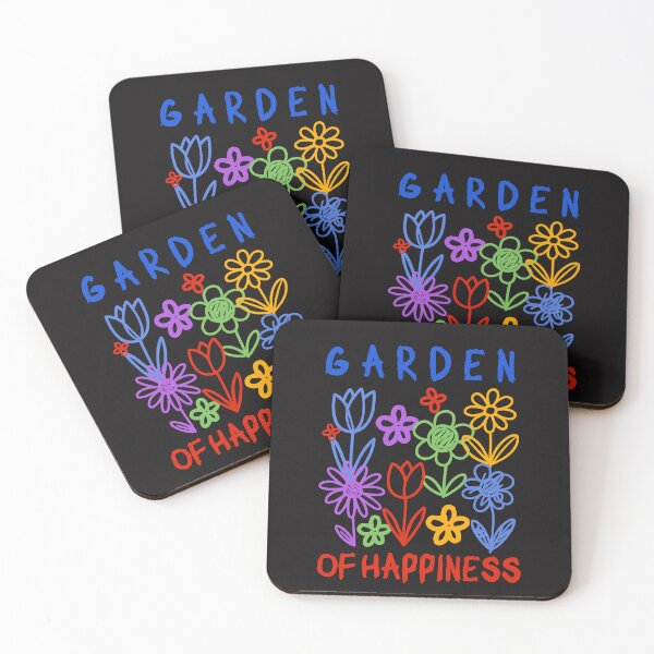 Item preview, Garden of Happiness – Colorful Hand Drawn Flower Garden designed and sold by LinaDesign Store.