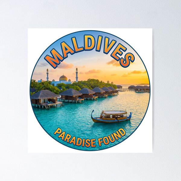 Item preview, Photorealistic Maldives Souvenir Gift for Tourists designed and sold by MichaeIRellov.