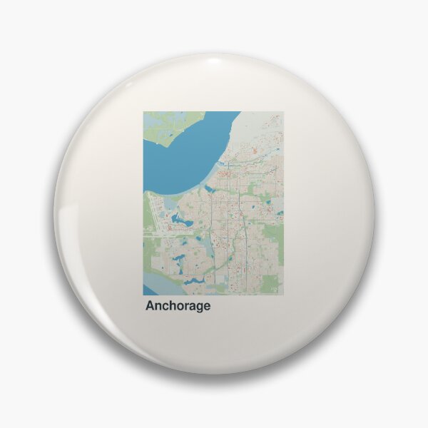 Artikelvorschau, Minimalistische Kartenkunst von Anchorage entworfen und verkauft von MapsNerd.