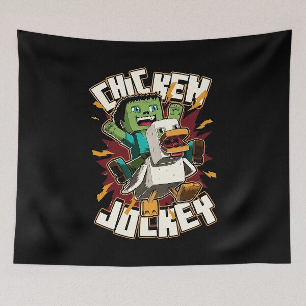 Item preview, Camiseta de videojuegos con estampado de zombi pixelado montando un pollo designed and sold by Daryel99.