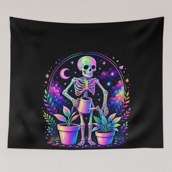 Item preview, Cosmic Rainbow Skeleton Gardener designed and sold by Hari Arts.
