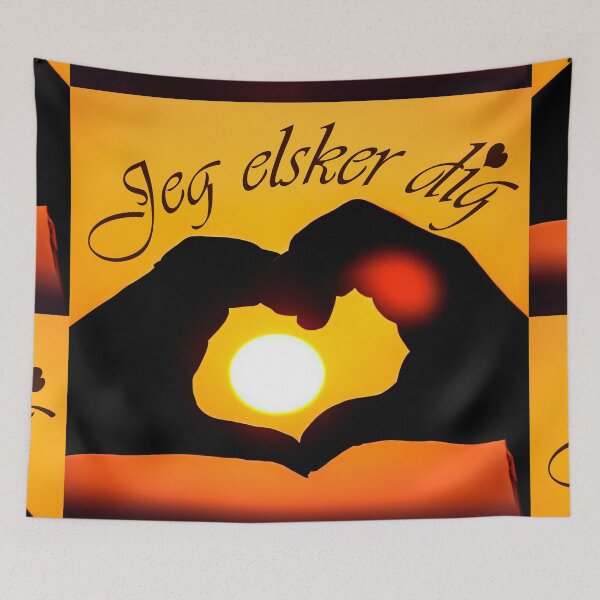 Item preview, Jeg elsker dig ( I love you in Danish) - Sepia designed and sold by Yamy Morrell Art and Design.