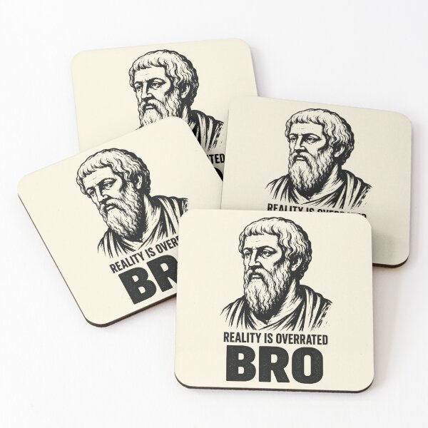 Item preview, Reality Is Overrated Bro. Vintage Greek Philosopher Art & Philosophy Humor. (Plato Meme Collection). designed and sold by SaraSumi.