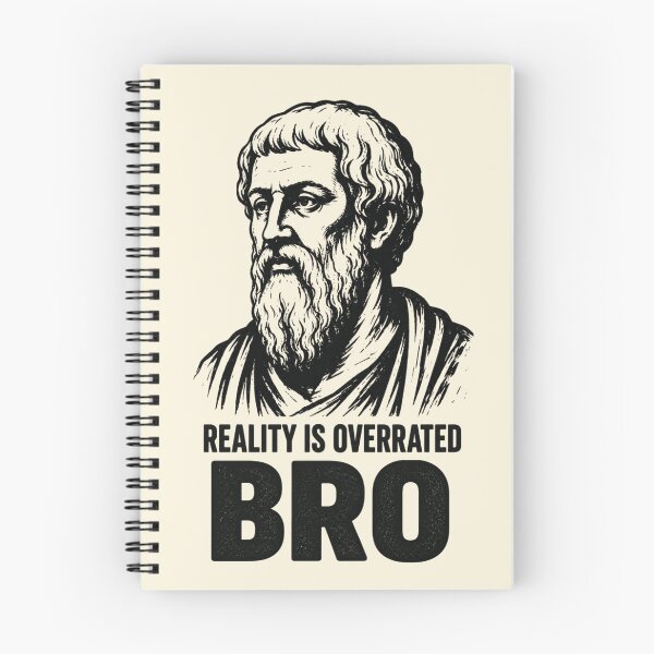 Item preview, Reality Is Overrated Bro. Vintage Greek Philosopher Art & Philosophy Humor. (Plato Meme Collection). designed and sold by SaraSumi.