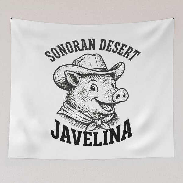 Item preview, Sonoran Desert Javelina – Vintage Western Cowboy Collared Peccary designed and sold by Art-Arcade6.