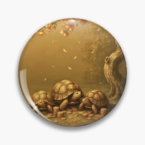 Item preview, Golden Tortoises Under the Blossom Tree designed and sold by CheersTOGETHER.