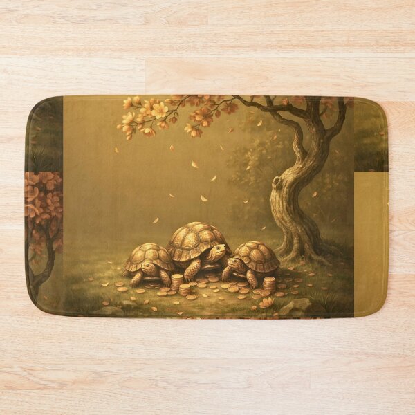 Item preview, Golden Tortoises Under the Blossom Tree designed and sold by CheersTOGETHER.