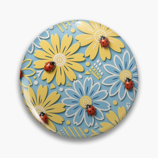 Item preview, Cute Ladybugs and Daisy Flowers Papercut Seamless Pattern designed and sold by Breezes-of-Ida.