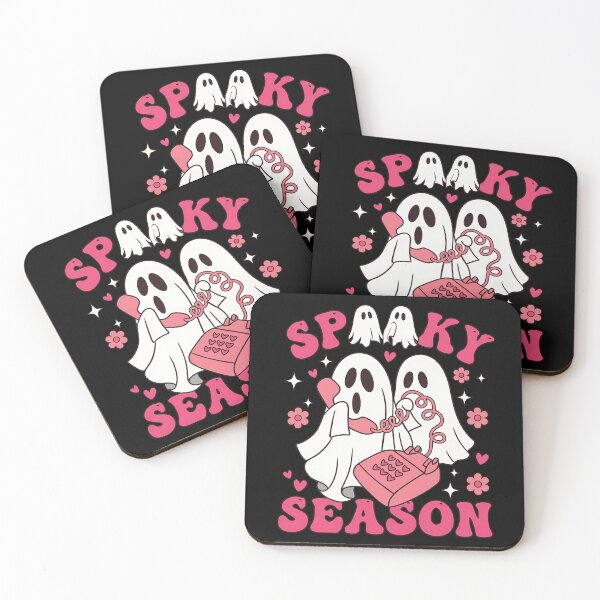 Item preview, Spooky Season Cute Pink Halloween Ghost designed and sold by KroghDs.