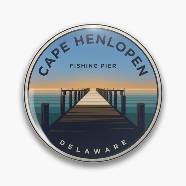 Item preview, Cape Henlopen Fishing Pier Delaware Sticker designed and sold by DetourDgn.