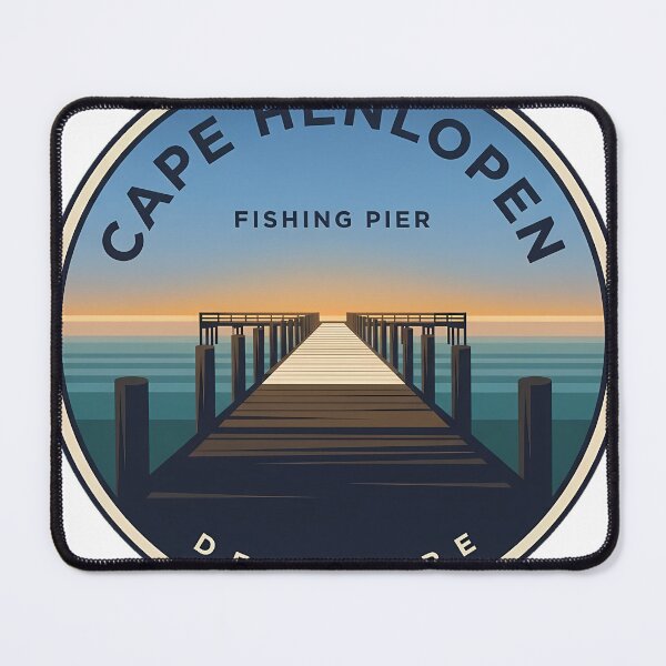 Item preview, Cape Henlopen Fishing Pier Delaware Sticker designed and sold by DetourDgn.