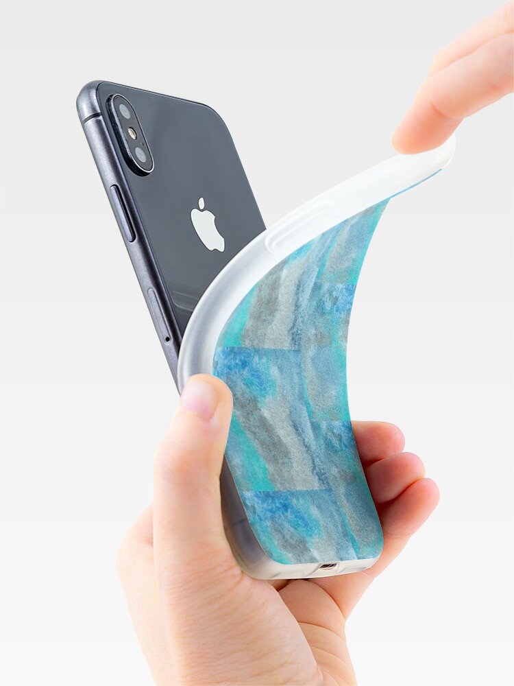 Alternate view of Small Blue Watercolor Bleed Painting iPhone Case & Cover