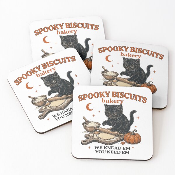 Item preview, Kitty Biscuits Shirt Spooky Season Tee Black Cat Halloween Fall TShirt Vintage Baking Pumpkin T-Shirt Cat Lover Fall Gift designed and sold by LessIsLoud.