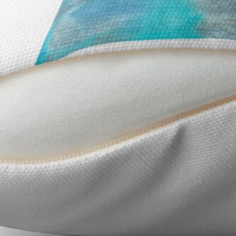 Alternate view of Small Blue Watercolor Bleed Painting Throw Pillow