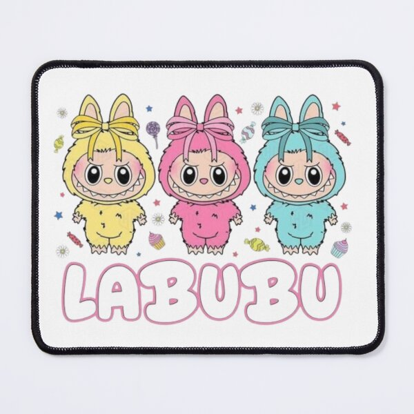 Item preview, Three Cute Pastel Labubu Kawaii Monsters Art designed and sold by AesthinkArt.